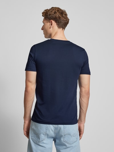 Tom Tailor Denim Regular Fit T-Shirt mit großem Label-Schriftzug Dunkelblau 5