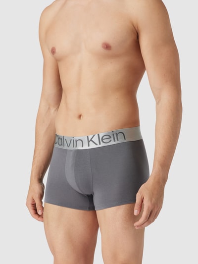 Calvin Klein Underwear Trunks mit Label-Schriftzug Mittelgrau 1