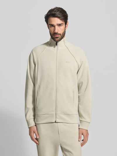 BOSS Green Regular fit sweatpak van katoenmix, model 'TRACKSUIT SET' Offwhite - 4