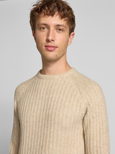 Blend Strickpullover mit Rundhalsausschnitt Modell 'DEXTER' Offwhite 3