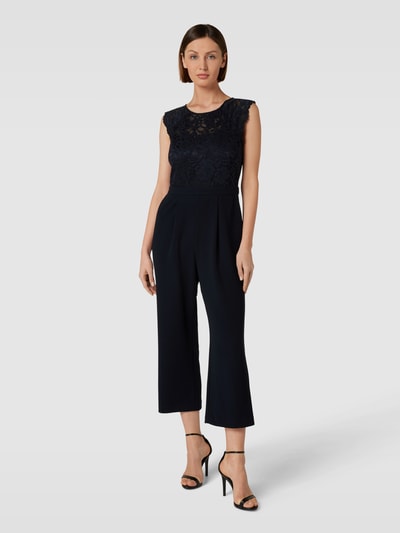 Christian Berg Cocktail Jumpsuit van kant Marineblauw gemêleerd - 4