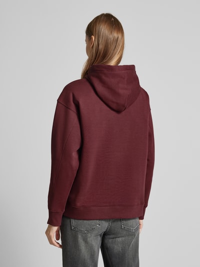 Jake*s Casual Oversized Hoodie mit Statement-Print Bordeaux 5