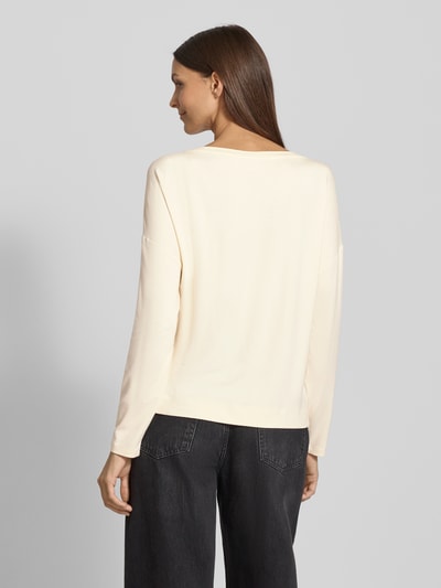 comma Oversized shirt met lange mouwen met labeldetail Offwhite - 5