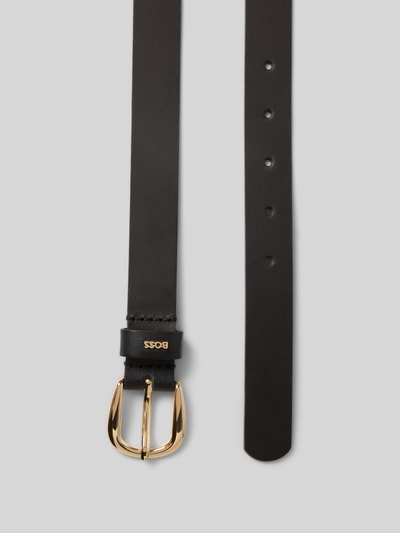 BOSS Riem van echt rundleer Zwart - 3