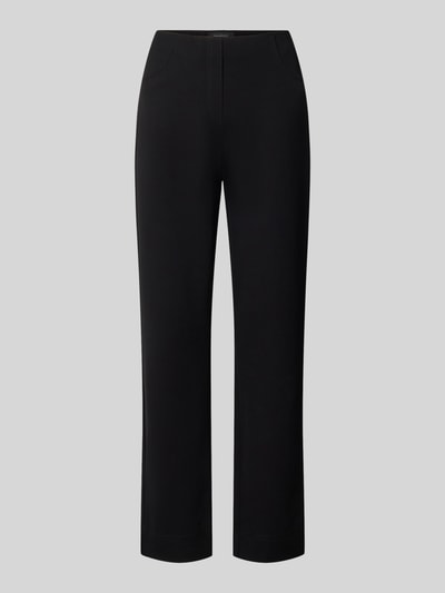 Produktfoto, schwarze Straight Fit Culotte aus Viskose-Mix Modell 'Igor' von Stehmann, Damen Culotte, glatte Oberfläche, gerade Form
