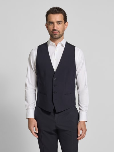 BOSS Regular Fit Anzugweste aus Schurwoll-Mix Blau 4