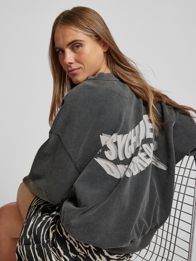 Anine Bing Oversized Sweatshirt mit Label-Print Black 3