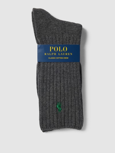 Polo Ralph Lauren Underwear Skarpety z wyhaftowanym logo Średnioszary melanż 3