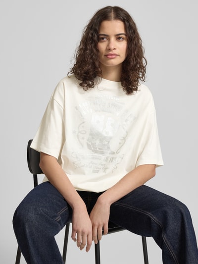 Levi's® Loose Fit T-Shirt aus reiner Baumwolle Offwhite 3