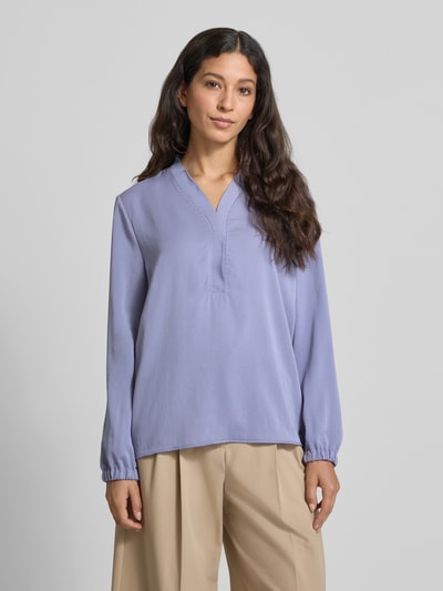 Marc Cain Regular Fit Bluse mit Tunka-Ausschnitt Lavender 4