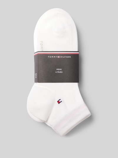 Produktfoto, witte sokken van katoenmix in set van 6, model 'QUARTER 6P' van Tommy Hilfiger, Heren sokken