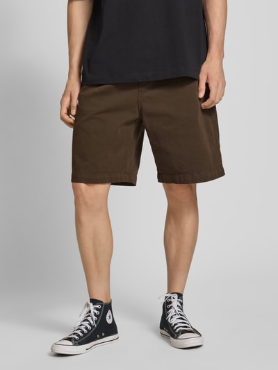 Carhartt Work In Progress Szorty z elastycznym pasem model ‘Floyde’ Ciemnobrązowy 4