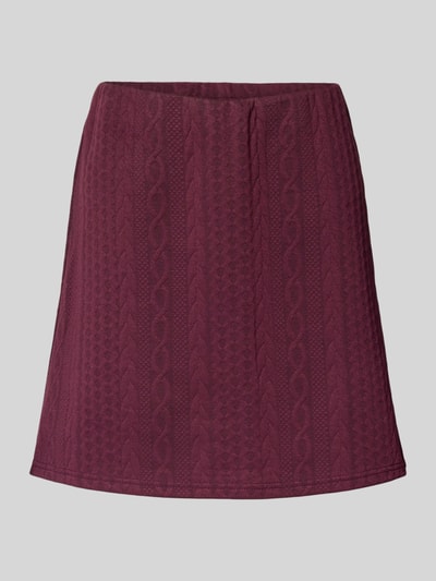 Vero Moda Ausgestellter Mini-Rock mit Strukturmuster Modell 'JANNI' Bordeaux 2