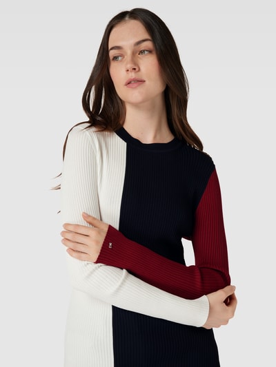 Tommy Hilfiger Strickpullover im Colour-Blocking-Design Marine 3