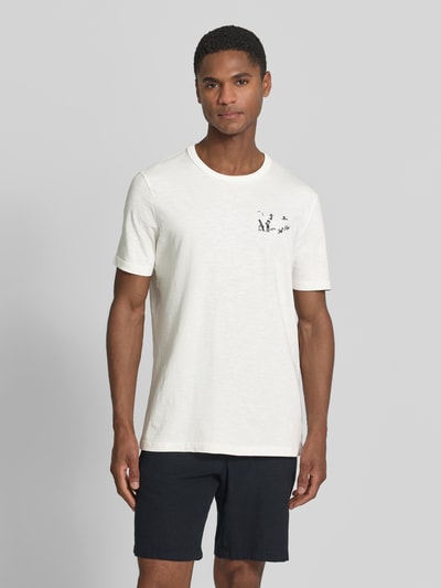 s.Oliver RED LABEL męski t-shirt o kroju regular fit z czystej bawełny Biały 4