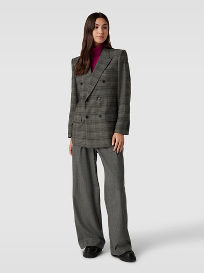 Filippa K Blazer mit Glencheck-Muster und Pattentaschen Mittelgrau Melange 1