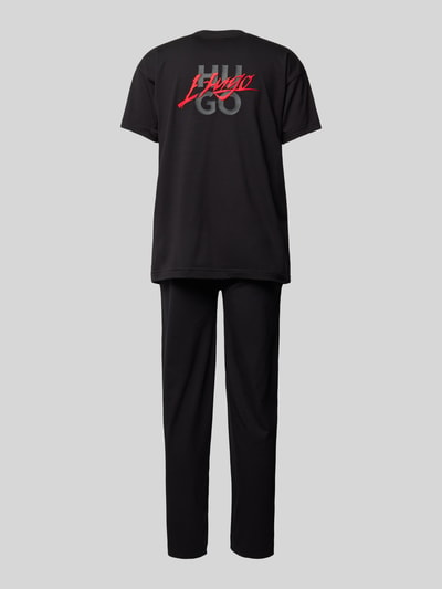 HUGO Pyjama mit Label-Details Modell 'Logo' Black 3