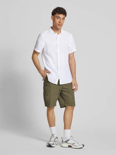 Superdry Regular Fit Freizeithemd aus reinem Leinen Weiss 1