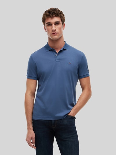 Tommy Hilfiger Koszulka polo z czystej bawełny o kroju regular fit Szaroniebieski 4