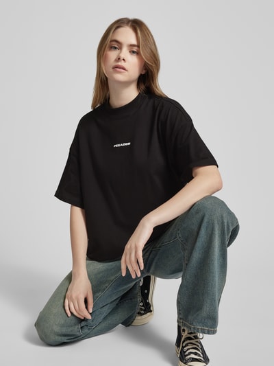 Pegador Oversized T-shirt met labelprint, model 'ARENDAL' Zwart - 3