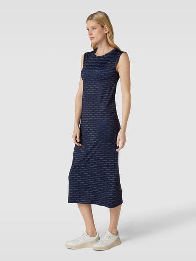 Blanche Midi-jurk met all-over logomotief Marineblauw - 1