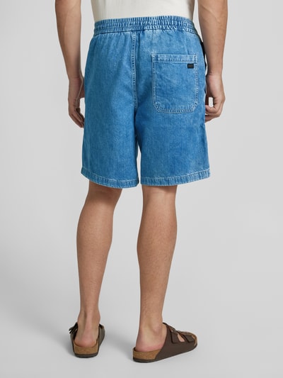 BOSS Orange Korte regular fit broek met elastische band, model 'Sandrew' Lichtblauw - 5