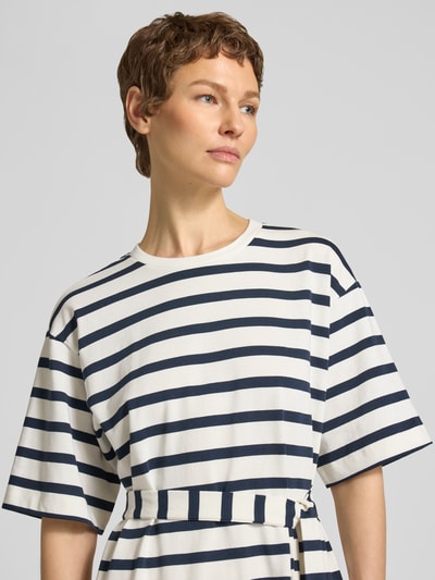 Selected Vloeiend sweatshirtjurk van puur biologisch katoen model 'ESSENTIAL' Marineblauw - 3