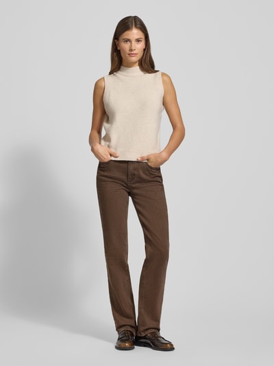 Tom Tailor Straight fit jeans van katoenmix Hazelnoot - 1