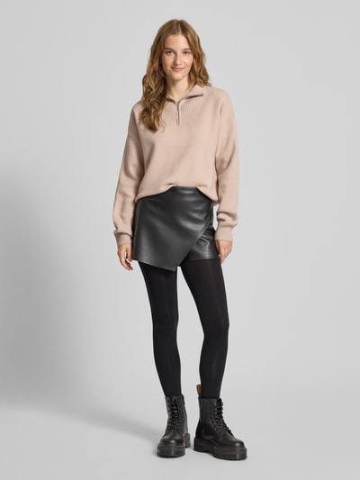 Pieces Regular fit pullover met schipperskraag, model 'OREE' Beige - 1