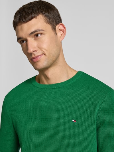 Tommy Hilfiger Gebreide pullover met logostitching Lichtgroen - 3