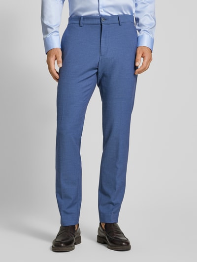 s.Oliver BLACK LABEL Regular fit pantalon met riemlussen Marineblauw - 4