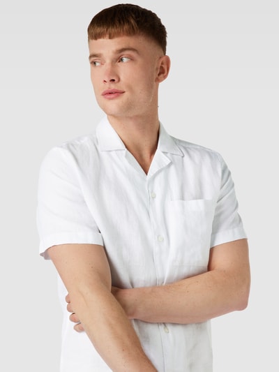 HUGO Straight Fit Freizeithemd mit Brusttasche Modell 'Ellino' Weiss 3