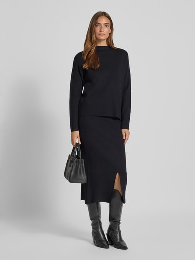 Christian Berg Woman Midirok met loopsplit Zwart - 1