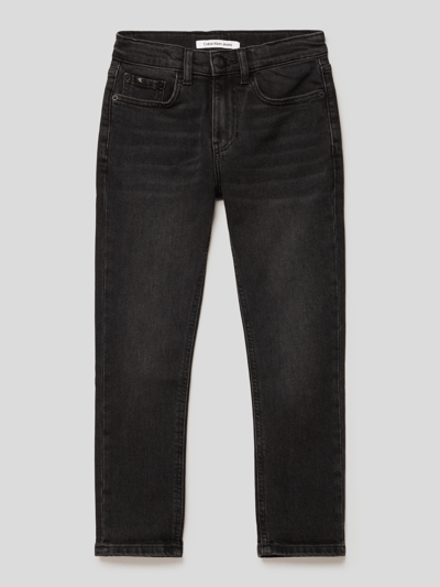 Calvin Klein Jeans Dad fit jeans met labeldetail Zwart - 1