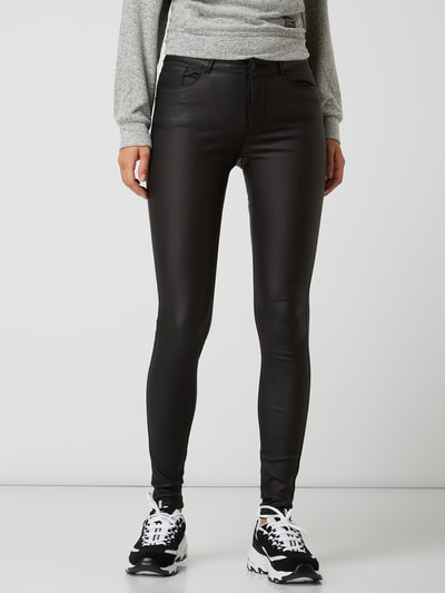 Vero Moda Slim fit jeans met coating Zwart - 4