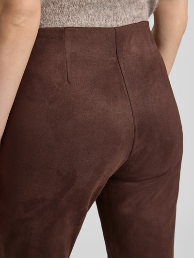 FREE/QUENT Spodnie materiałowe z imitacji zamszu model ‘LEXIE’ Szarobrązowy 3