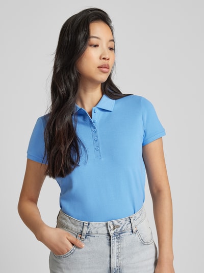 Montego Regular Fit Poloshirt in unifarbenem Design Blau 3
