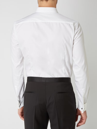BOSS Slim Fit Smokinghemd aus Baumwolle Weiss 5