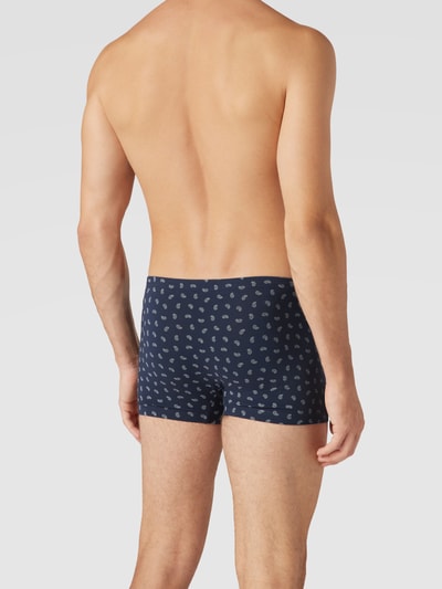 Mey Boxershort met all-over paisleymotief, model 'Shorty' Donkerblauw - 4