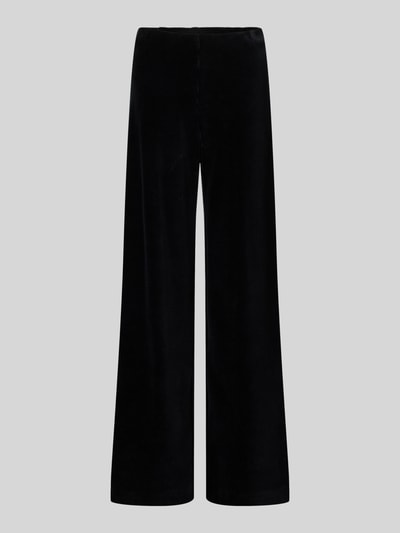 Raffaello Rossi Spodnie sztruksowe z szeroką nogawką model ‘ELAINE’ Czarny 2