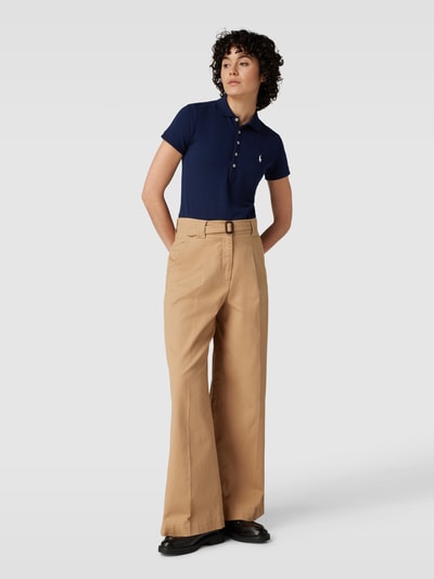 Polo Ralph Lauren Koszulka polo o kroju slim fit z wyhaftowanym logo model ‘JULIE’ Granatowy 1