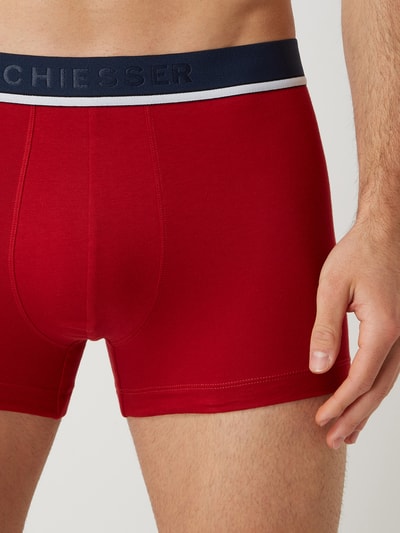 Schiesser Trunks mit Stretch-Anteil im 3er-Pack Rot 3