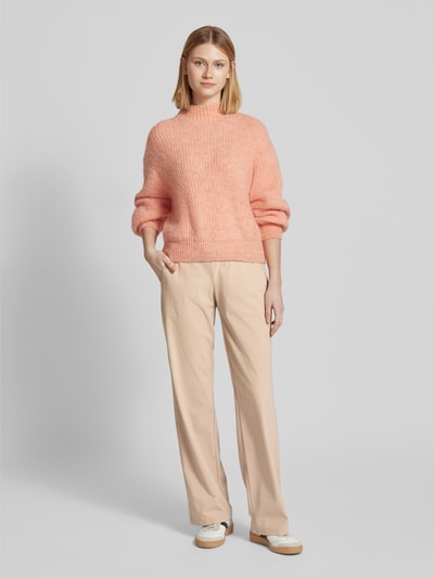 Raffaello Rossi Straight leg sweatpants met elastische band, model 'CANDICE' Lichtbruin - 1