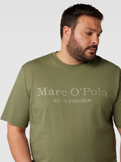 Marc o' Polo Plus PLUS SIZE T-Shirt mit Label-Print Oliv 3