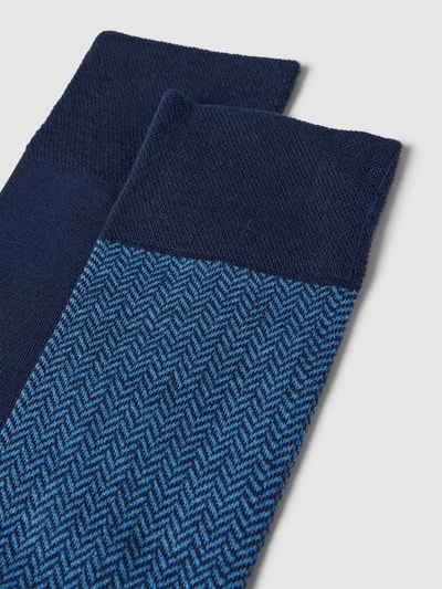 Christian Berg Men Sokken in een set van 2 paar met labeldetail Donkerblauw - 2