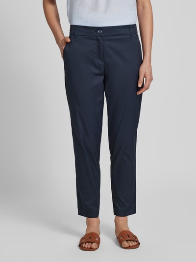 Christian Berg Woman Tapered Fit Chino mit verkürztem Schnitt Dunkelblau 4