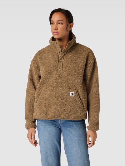 Carhartt Work In Progress Fleecepullover mit Känguru-Tasche Modell 'ELLIOT' Camel 4