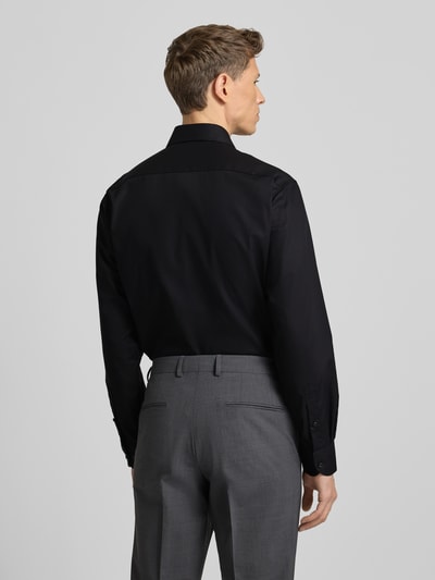 ETERNA Comfort fit zakelijk overhemd van katoen met kentkraag Zwart - 5