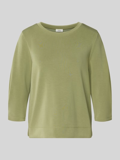 Produktfoto, Comfort Fit Sweatshirt aus Modal-Mix von s.Oliver RED LABEL, Optik: Unifarben, Rundhals, 3/4-Arm, Rumpfabschluss mit Seitenschlitzen, Scuba, glatte Textur