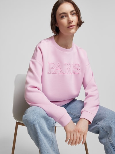 Vila Sweatshirt mit Statement-Stitching Modell 'REFLECT' Rosa 3